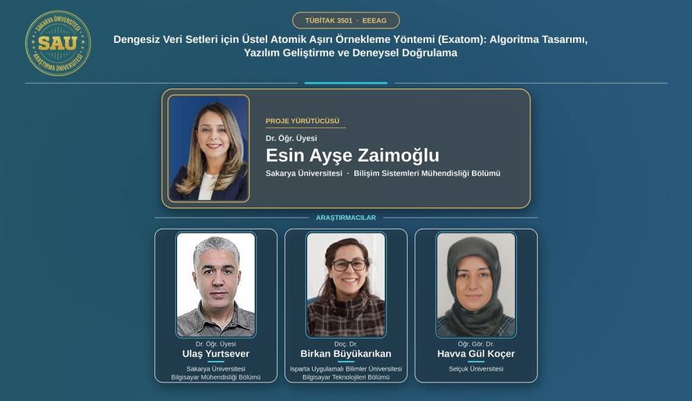 126E722 numaralı TÜBİTAK 3501 projesinin ekip görseli